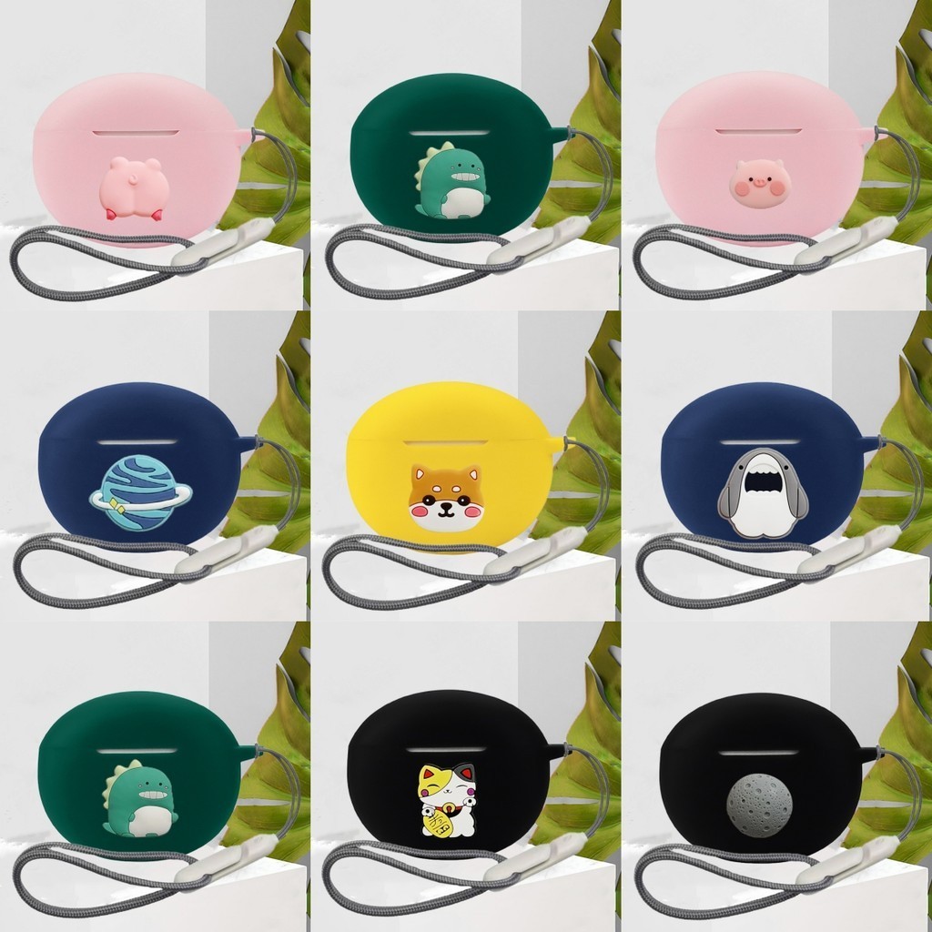 For JEEP EW011 Case Cute Piggy Lanyard Pendant JEEP EW011 Silicone Soft Case Cartoon Shark Shiba Inu