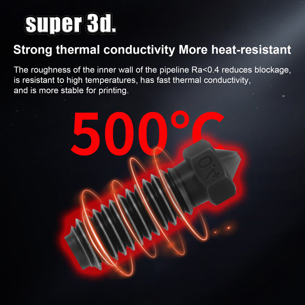 Anycubic Kobra 3 Nozzle Kobra 3 Combo Hotend Nozzle 0.4 0.6 0.8 Hardened Steel Brass Nozzle For Kobr