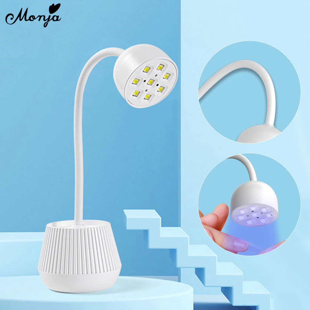 Monja โคมไฟต่อเล็บเจล UV/LED ไร้สาย อบแห้งไว เล็บไม่ย่น หมุนได้ 360 องศา กำลังไฟ 24 วัตต์
