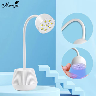Monja โคมไฟต่อเล็บเจล UV/LED ไร้สาย อบแห้งไว เล็บไม่ย่น หมุนได้ 360 องศา กำลังไฟ 24 วัตต์
