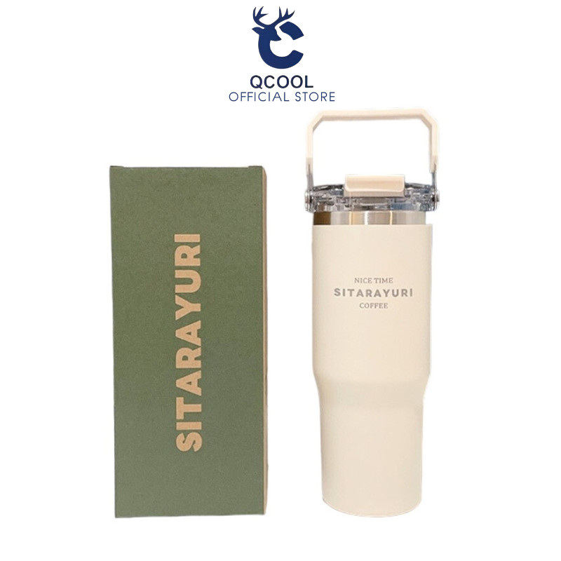 SITARAYURI (ของแท้) แก้วสแตนเลสเก็บความเย็น แบบมีหูหิ้ว 600ml 900ml สแตนเลส SUS304 ZF01 ZF02