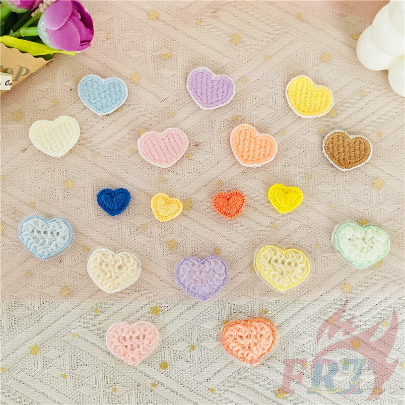 แพทช์ Heart Series 02 สีสันสดใส 1 PC DIY ผ้า Applique เย็บปักถักร้อยเย็บบนแพทช์อุปกรณ์ตกแต่ง