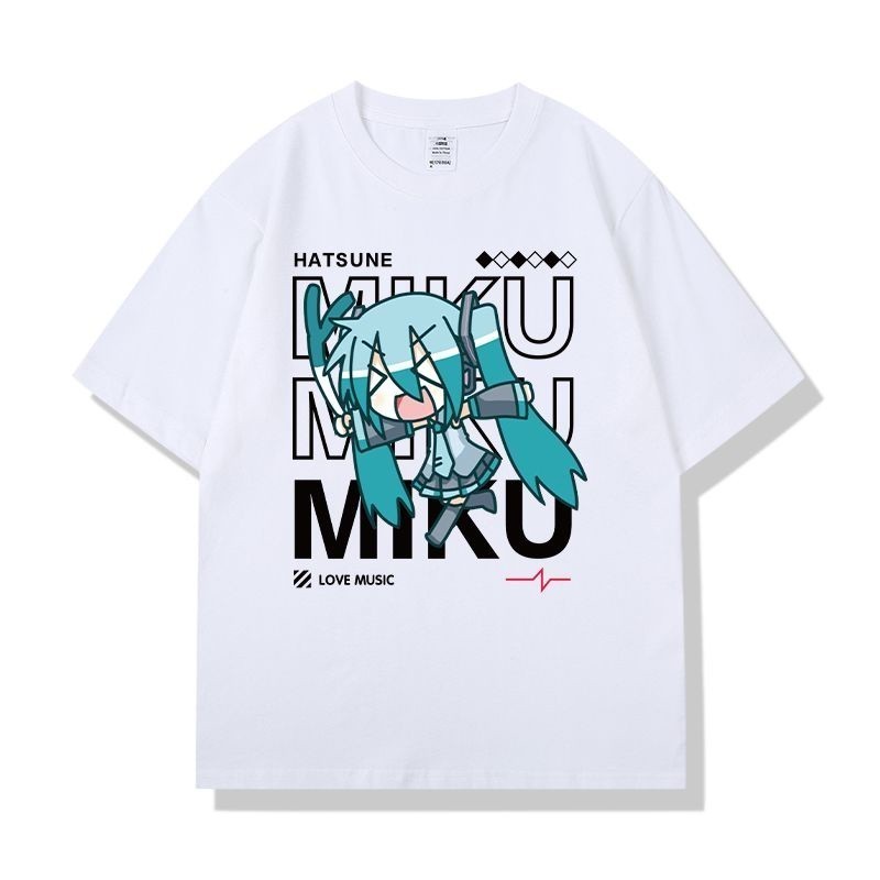 Hatsune Animation future onion Niang Miku short sleeve T-shirt fashion brand joint round neck half s