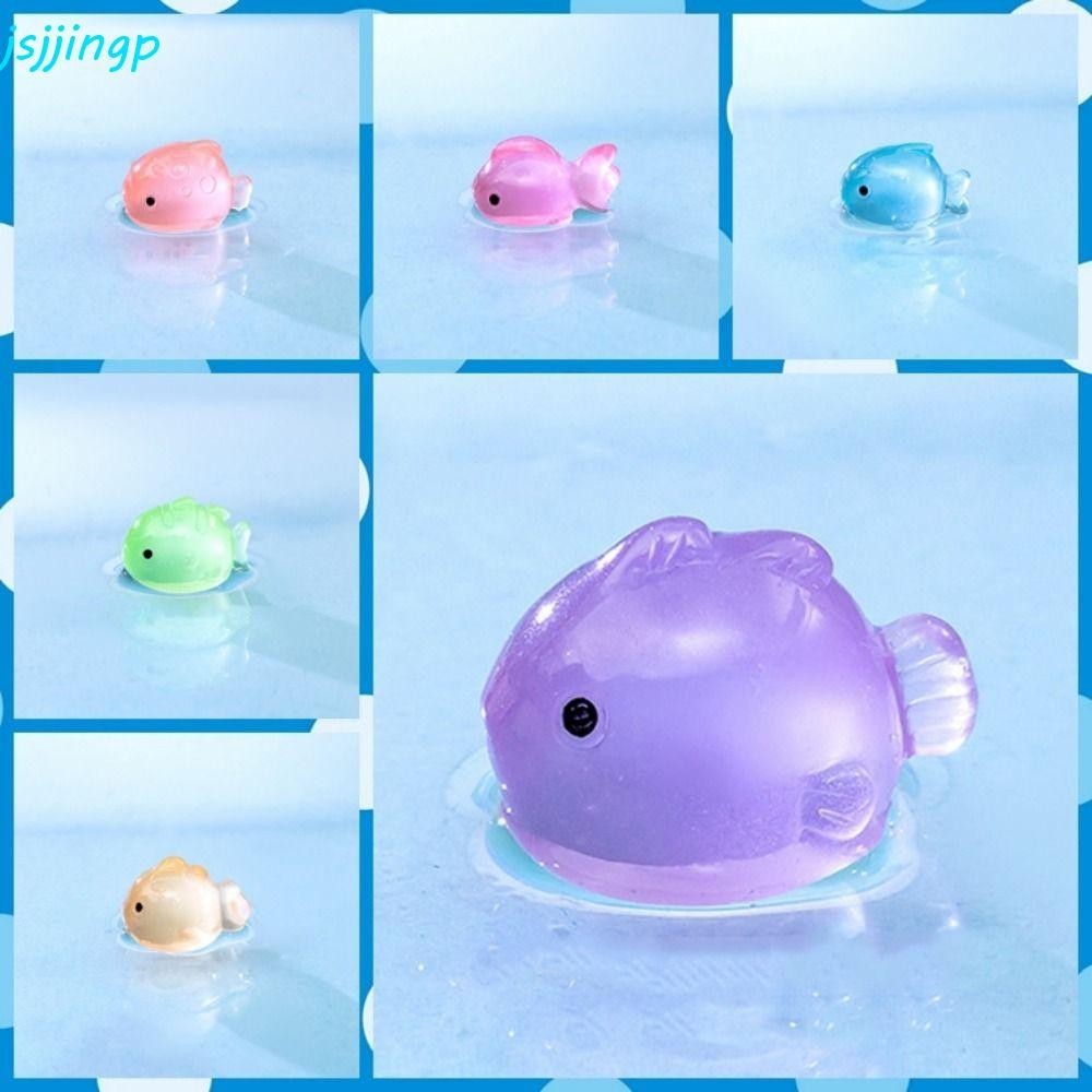 Jsjjingpปลาไขมันเรืองแสง,ตกแต่งปลาไขมันที่มีสีสันเครื่องประดับเรซิน,น่ารักเหมือนจริงจําลองปลาไขมันภูมิทัศน์โต๊ะบ้าน
