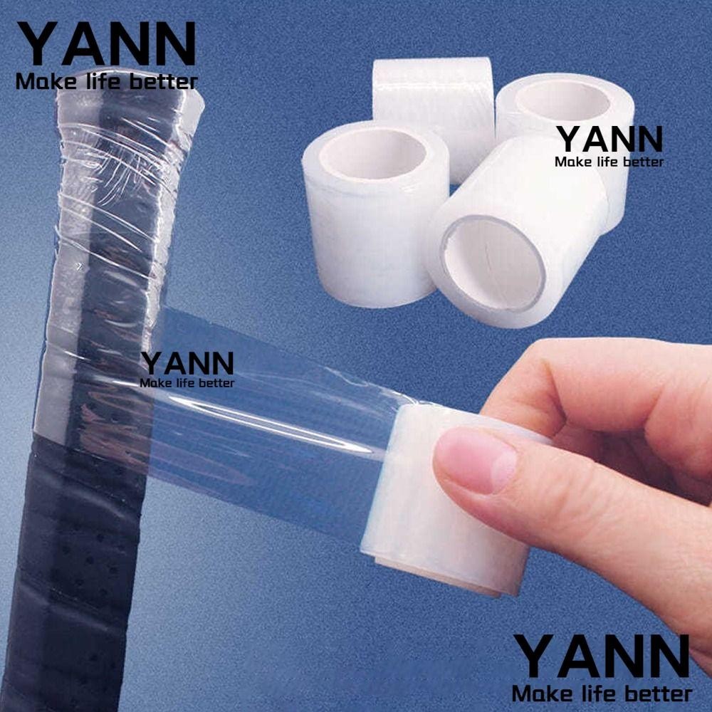 Yann1 ไม้แบดมินตัน Overgrip, อุปกรณ์เสริม Backing Cushion ผ้าขนหนู Sweatband Priming ฟิล์ม, เครื่องมือ Anti-sticking Handle Wrap ไม้เทนนิสโปร่งใส Grip