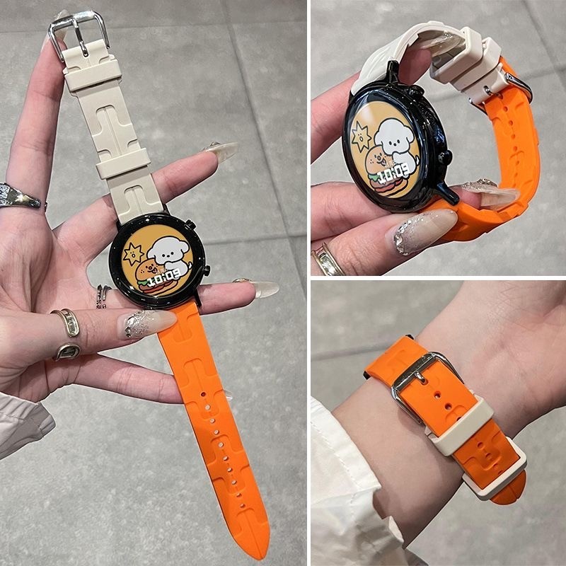 สายนาฬิกาสำหรับXiaomi watch color2 s1 s1pro s1active s2 s3 s4ลายHermesสาย22mm