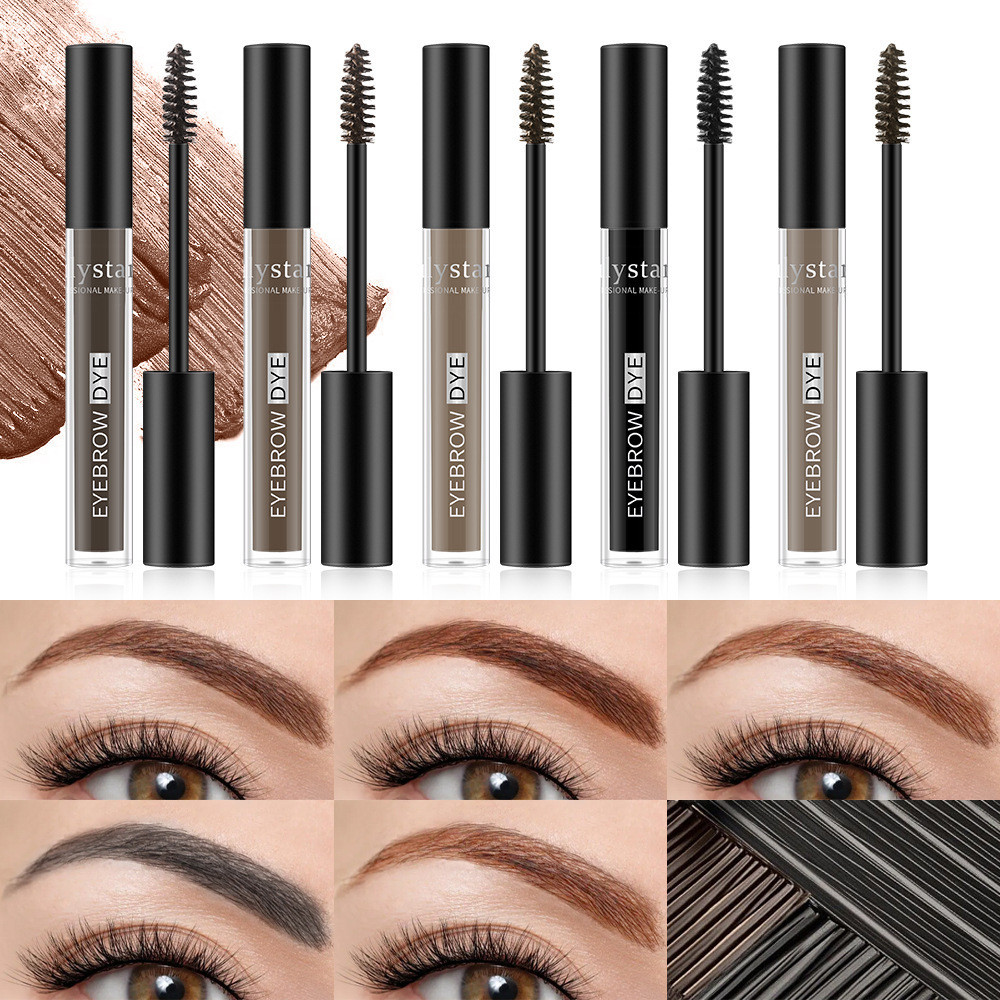 Julystar Cross Border แต่งหน้า Liquid Eyebrow Coloring Cream Double Head Eyebrow Brush Wild Natural Lasting จัดแต่งทรงผมกันน้ํา Sweatproof Eyebrow Liquid Eyebrush ครีม