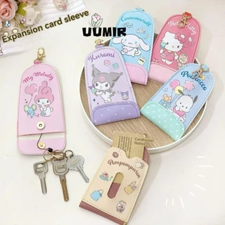 UUMIR SANRIO กระเป๋าใส่บัตรพวงกุญแจ, ปู่ การ์ตูน ซานริโอ กระเป๋าใส่กุญแจ, 2024 ของขวัญเด็กผู้หญิงที่สร้างสรรค์ที่ใส่บัตรรถบัสแบบยืดหดได้