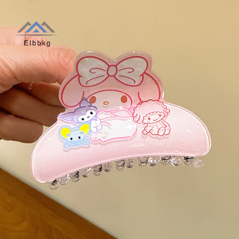 Eibbkg Sanrio อะคริลิค Claw คลิป Hello Kitty Cinnamoroll Kuromi ผมคว้าคลิป Shark คลิปอุปกรณ์เสริมผมหญิงของขวัญวันเกิดลดราคา