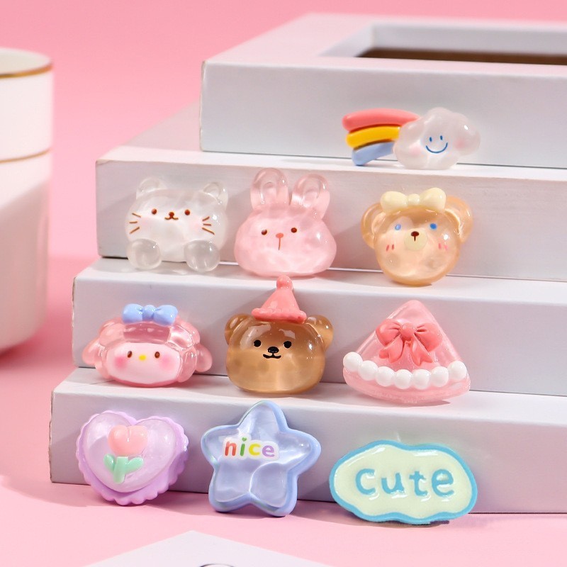 สำหรับการตกแต่ง Jibbitz ชุดตัวติดรองเท้าเซต ตัวติดรองเท้ามีรู จิ๊บบิท Charms ตกแต่งน่ารัก
