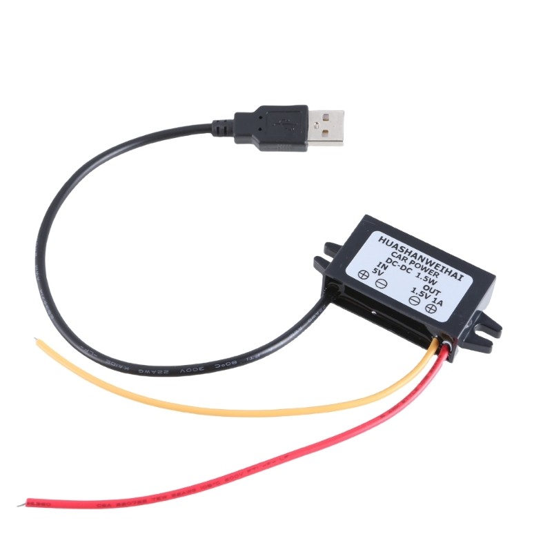 QUU 5V2A USB ถึง 1 5V1A สายแปลง USB ถึง Bare End สายไฟอะแดปเตอร์สําหรับ 1 5V Dependent อุปกรณ์พัดลมไ