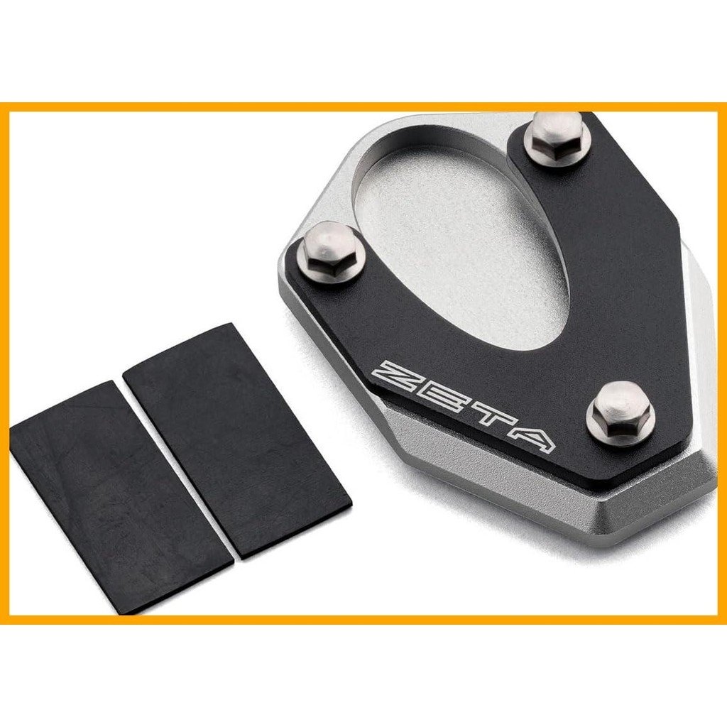 [ส่งตรงจากญี่ปุ่น] ZETA RACING Stand Plate แผ่นรองขาตั้ง MONKEY125 (JB02/JB03), GROM, DAX125 ส่วนต่อขาตั้งข้าง ขยายพื้นที่สัมผัส ทราย กรวด ยางมะตอย ป้องกันการจม โบลท์สแตนเลส งานหนัก แผ่นยางกันเสียงดัง Monkey125 Grom Dax125