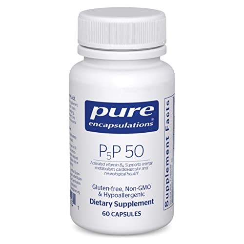 Encapsulations บริสุทธิ์ P5P 50 Active Vitamin B6 60 แคปซูล - การเผาผลาญพลังงานและสมอง