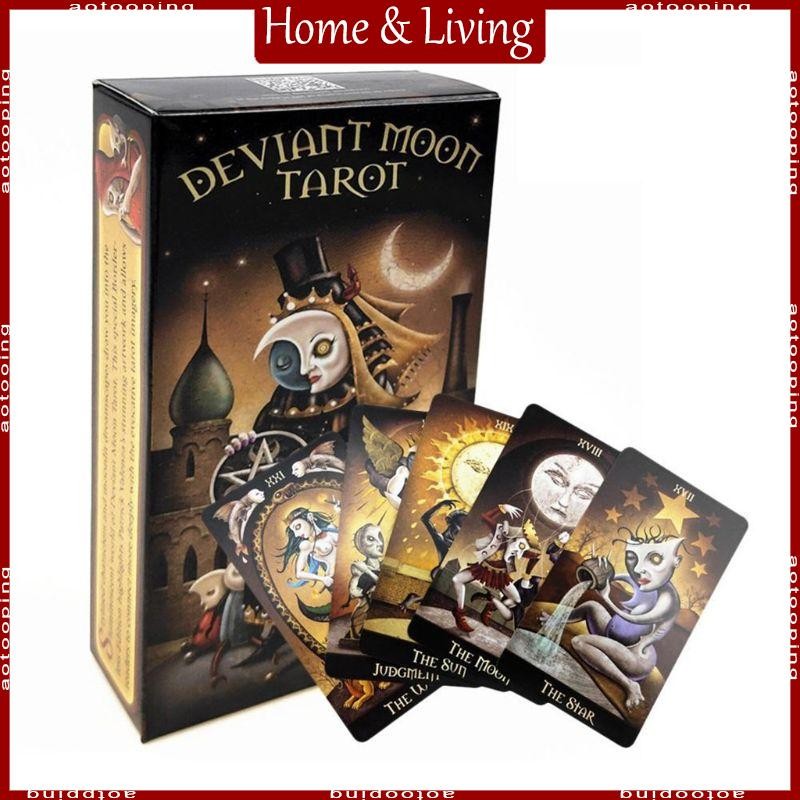 Aoto ไพ่ทาโรต์ deviant moon Tarot Deck Divination การ์ดเกม Family Party Favor