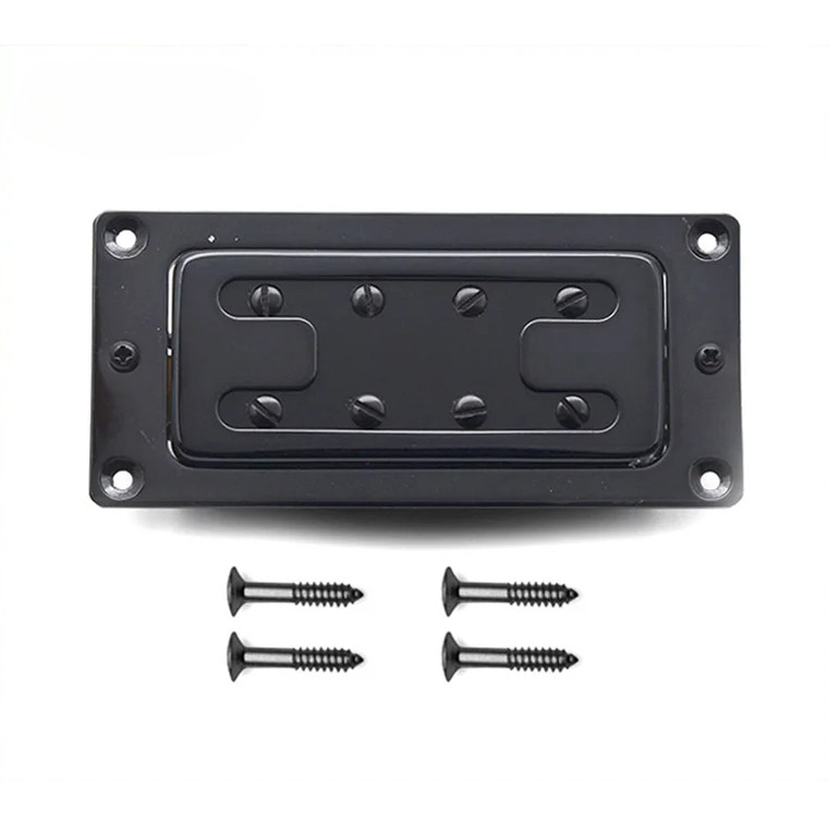 Mini Style Two Line 8 Hole Electric Bass Humbucker Pickup Neck/Bridge Pickup Black