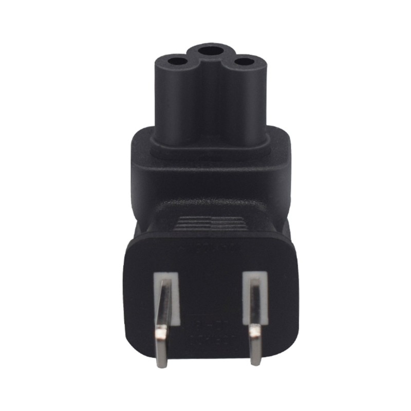 LA US Standard Outlets 1-15P to C5 การเชื่อมต่อปลั๊กไฟอะแดปเตอร์ส่วนประกอบ PVC