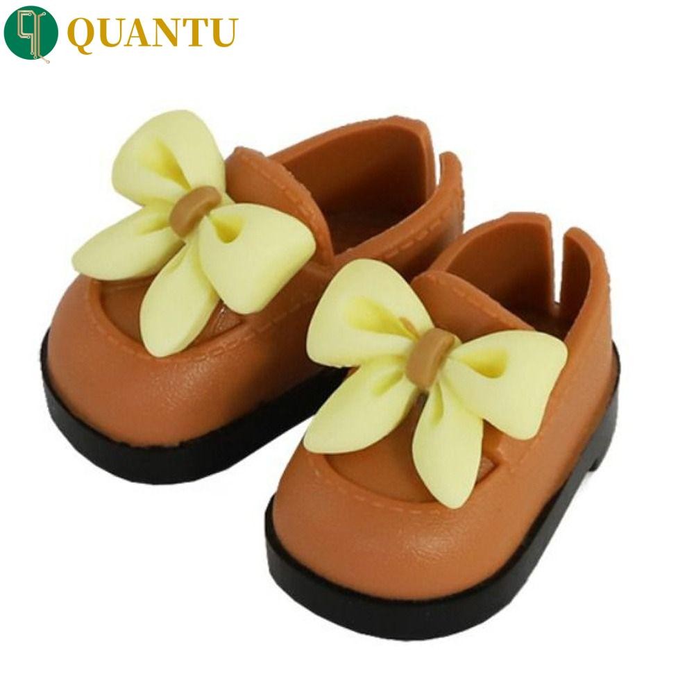 Quantu 1/6 ตุ๊กตารองเท้า, 1/6 ตุ๊กตาตุ๊กตาทํามือรองเท้ากาวนุ่ม, รองเท้าแฟชั่น Bowknot BJD ตุ๊กตารองเท้า BJD ของขวัญวันเกิด