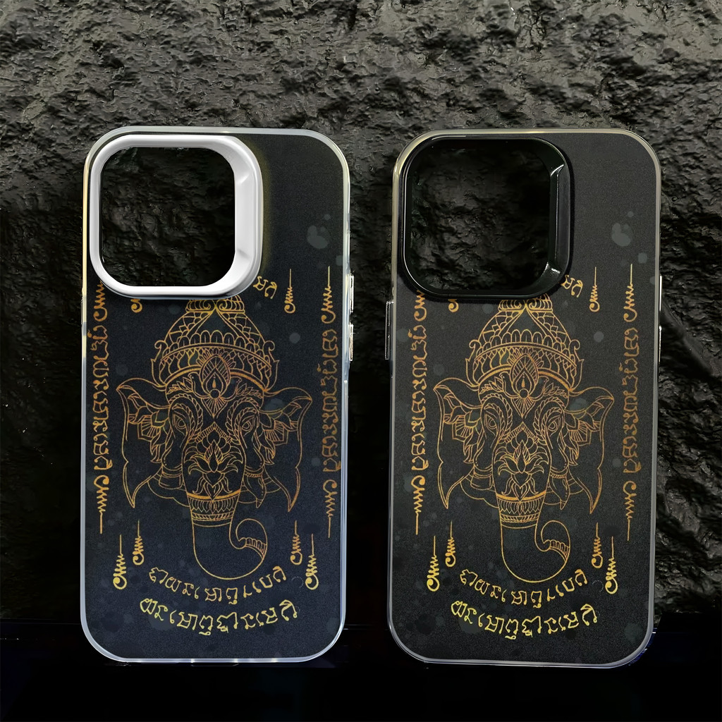 พระพิฆเนศ ganesha พระเจ้าช้างให้โชคลาภ สําหรับ VIVO Y100 Y81 Y71 Y35 Y95 Y28 Y03 Y15 Y17 Y20 Y50 Y12A Y30 Y51 Y21 Y16 Y02 V25 V23e แฟชั่นชุบโลหะ Cool Creative แบรนด์อินเทรนด์ซิลิโคนนุ่มกรณี