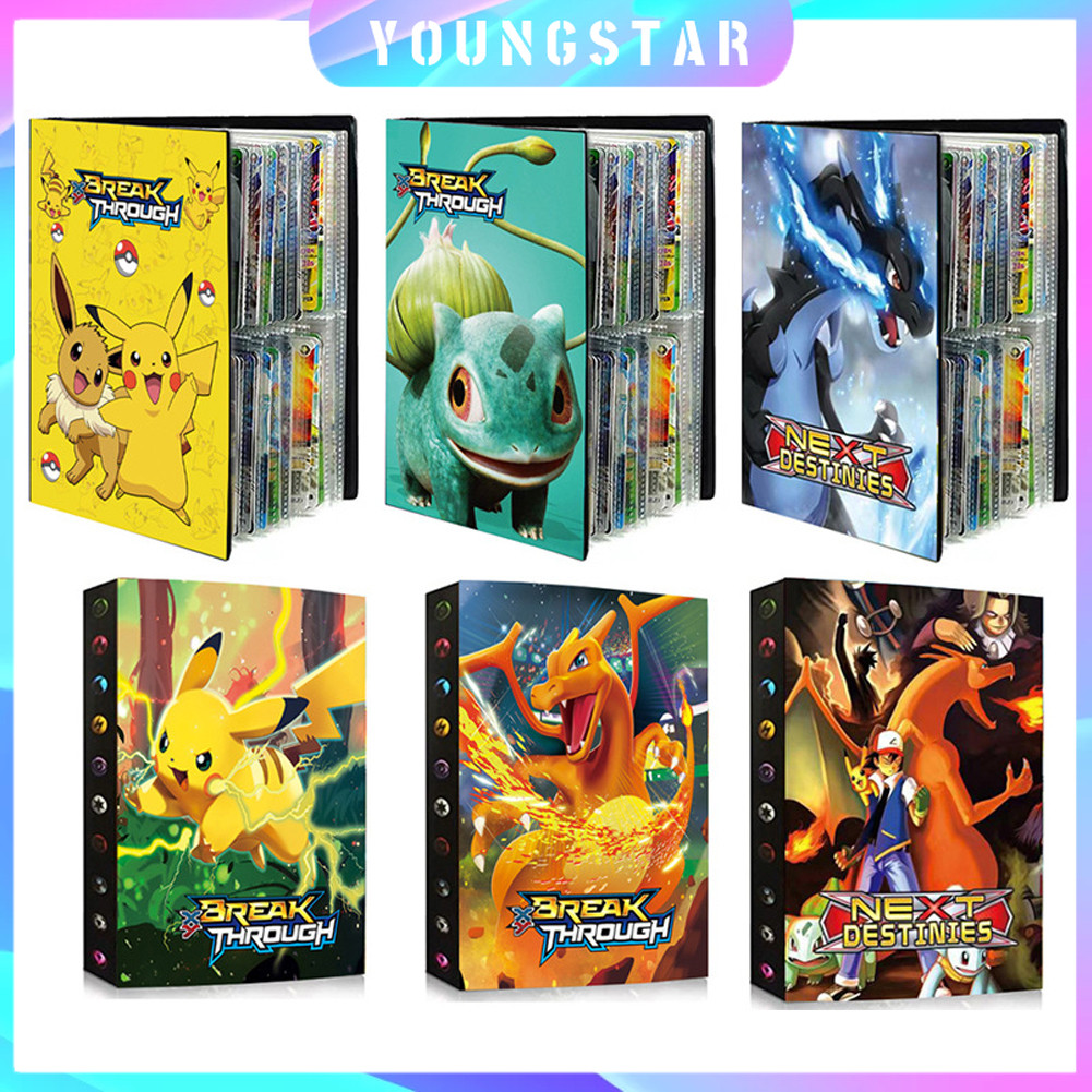 Fyg 240PCS การ์ดเกมคอลเลกชันการ์ด Pokemon อัลบั้มหนังสือ 60 ชิ้น/กล่อง Pokemon V การ์ดเด็กอะนิเมะคอลเลกชันของเล่นของขวัญ