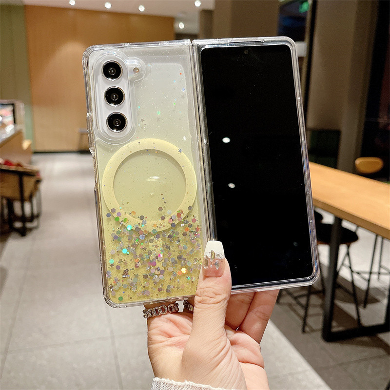 แฟชั่น Glitter Bling Gradient Magnetic Clear Case Samsung รูปที่ 7