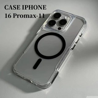 ใหม่สําหรับ iPhone 16 ProMax เคสโทรศัพท์แม่เหล็ก iP 11 12 13 14 15 16 Pro Max โปร่งใส anti drop กันกระแทกเคสโทรศัพท์ Hard ฝาหลัง