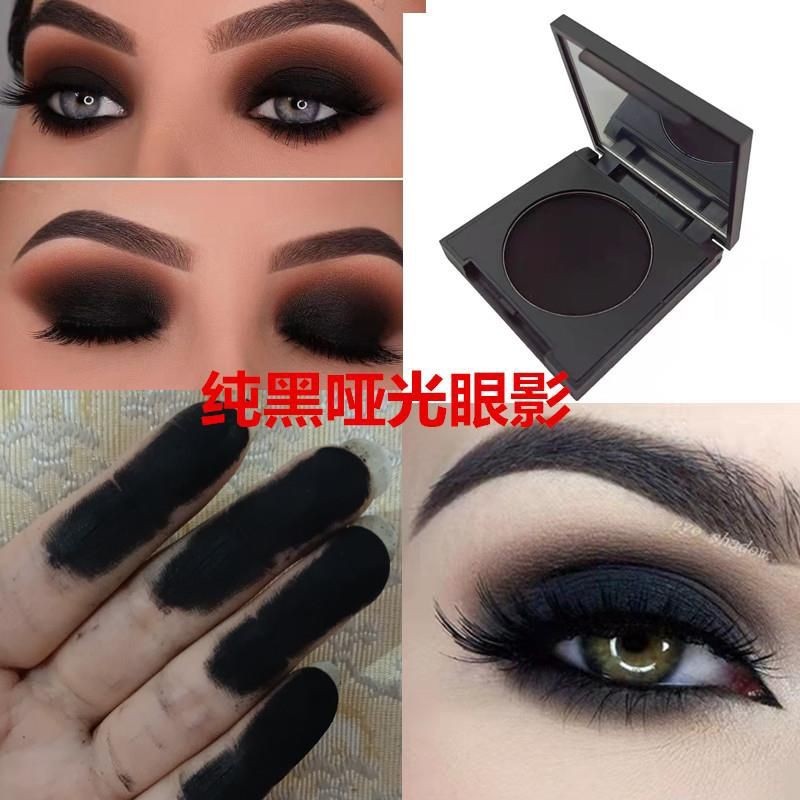อายแชโดว์สีดํา Monochrome Eyeliner Non-Take-Off แต่งหน้ายาวนานกันน้ําสีดํา Smoky แต่งหน้าสีดํา Bright ฮาโลวีนคิ้ว