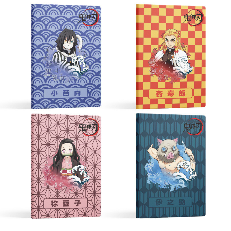 Ghost Blade of the Demon Slayer kimetsu NO yaiba สมุดบันทึก Nigou Wuichiro Tanjiro สมุดบันทึกแบบพกพาสำหรับนักเรียนอะนิเมะ