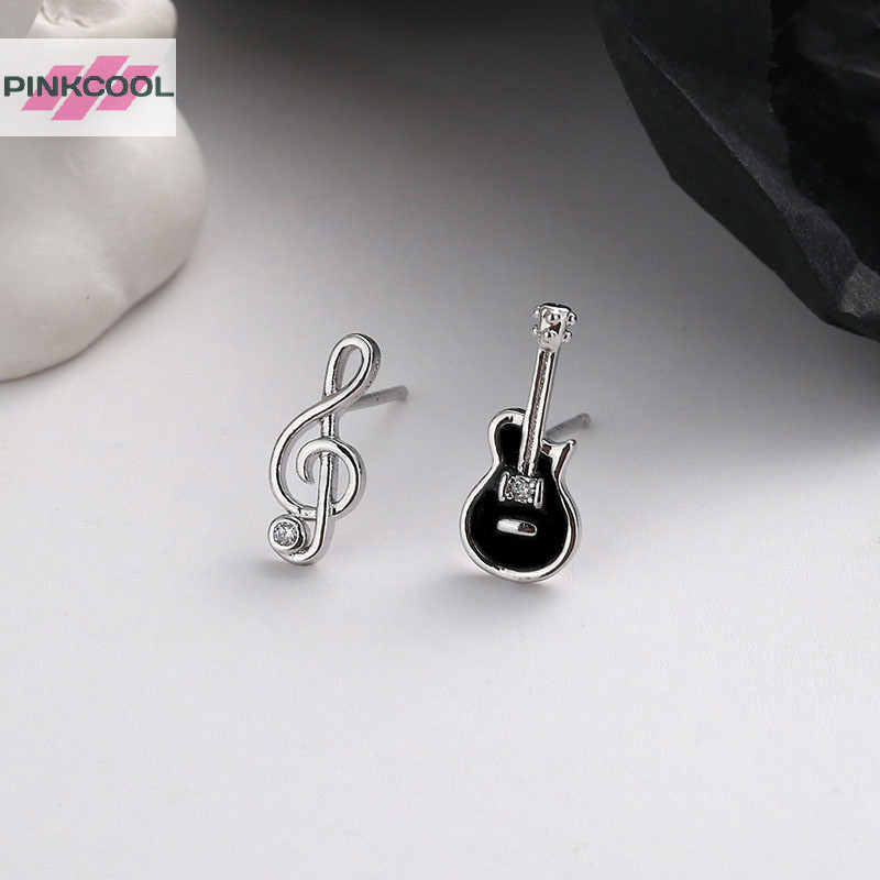 Pinkcool Zircon Star Moon Mini ต่างหูผู้หญิงน่ารักเกาหลี Planetไม่สมมาตรหู Studs ต่างหูเครื่องประดับของขวัญ HOT