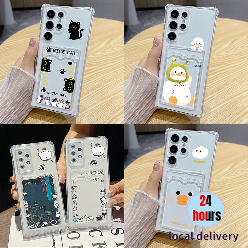 1 บาท Card Holder เคส for เคส Samsung A06 A16 A55 A54 A50S A15 A05 A12 A13 A22 A34 A52S A14 A35 A73 