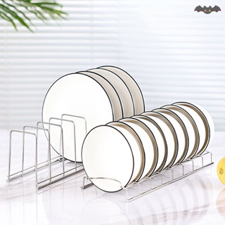 [PE] ชั้นวางจานระบายน้ําสแตนเลสครัวฝาหม้อแผ่นชั้นเก็บของชั้น…