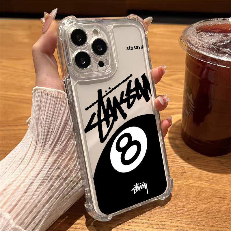 🔥MAX🔥 เคสโทรศัพท์มือถือแบบใส กันกระแทก บิลเลียดสีดำ 8ลายการ์ตูน for 7 Plus X/XR 11/13/12/14/15 Plus เคสโทรศัพท์