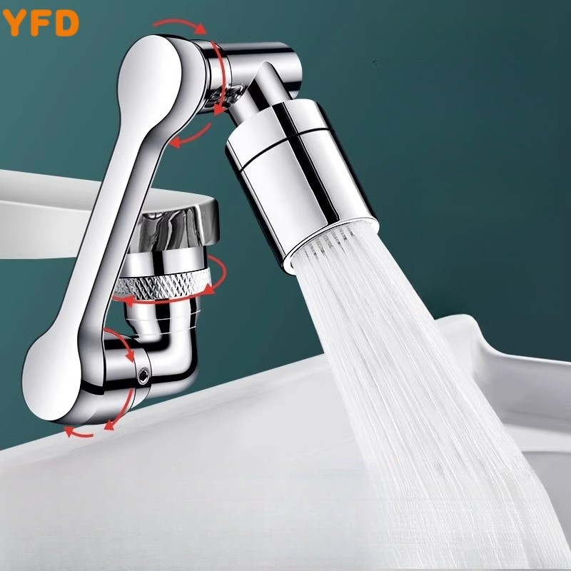 YFD Universal Faucet Faucet Extender Faucet Rotatable Mechanical Arm Universal Aerator Faucet ห้องน้
