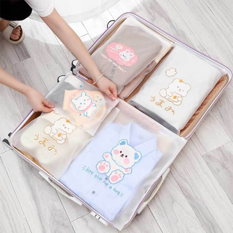 365mall(ร้านไทย)(DSY862) ถุงซิปล็อคใส่เสื้อผ้า（ลายการ์ตูน）ถุงเก็บเสื้อผ้า ถุงเก็บรองเท้า คุณภาพดี กันน้ำ มี 4 ขนาด