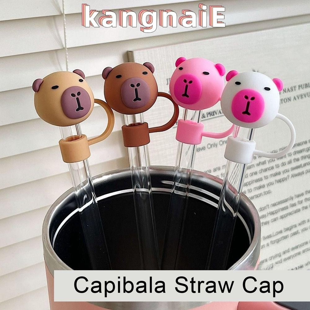 Kangnai ปลั๊กฟางซิลิโคน, Splash proof Dust-proof Drinking Dust Cap, Cup Accessories Drinkware Reusable Straw Tips Cover Bottle