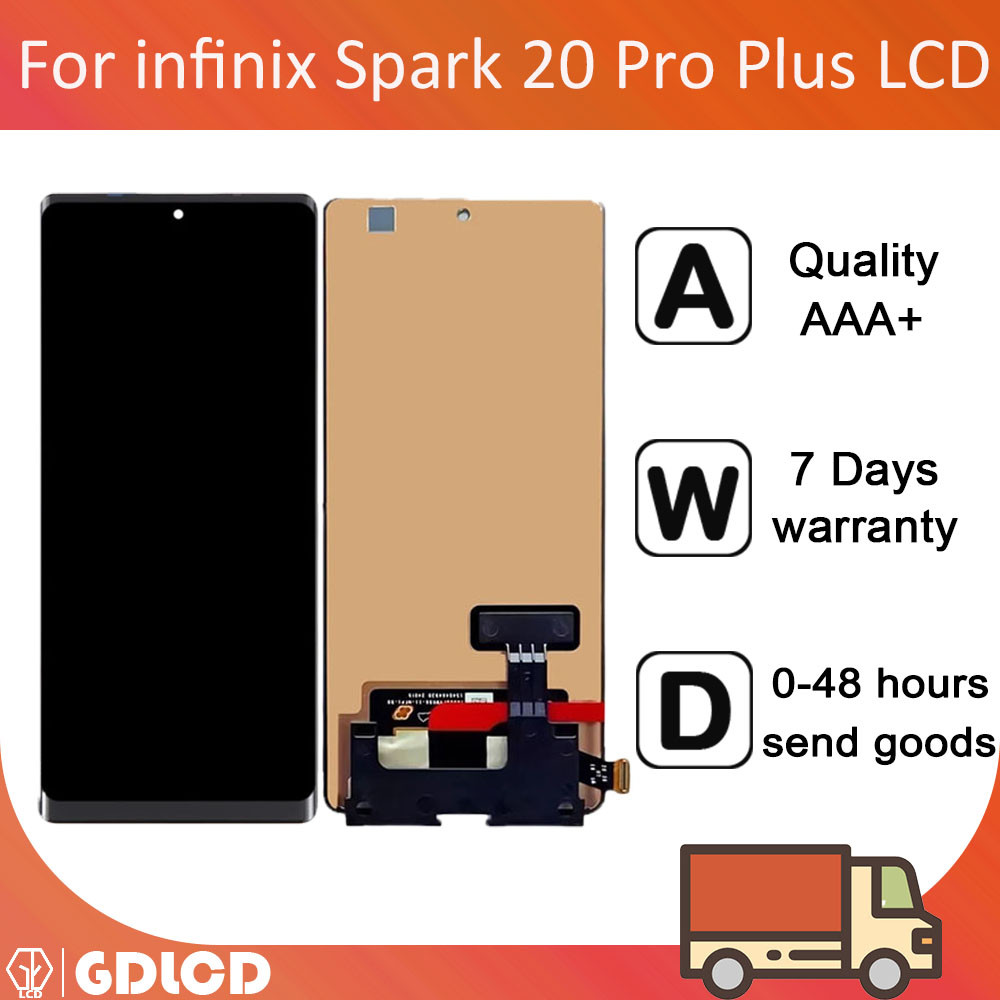 Amoled จอแสดงผล LCD Touch Screen Digitizer Assembly สําหรับ Tecno Spark 20 Pro Plus KJ7