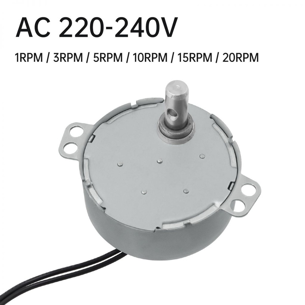 TYC50 / 50TYZ / TYJ50 มอเตอร์ซิงโครนัสแม่เหล็กถาวร AC220V 50/60Hz 1-24RPM เกียร์พลาสติกมอเตอร์ซิงโครนัสสําหรับชั้นวางจอแสดงผล / ขาตั้งสั่น / รองรับ PTZ