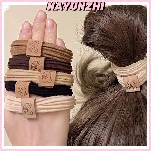 1 บาท ยางรัดผมน่ารัก ยางมัดผมหางม้า แบบหนัง ยืดหยุ่นสูง น่ารัก สําหรับนักเรียนหญิง