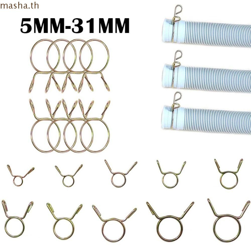 10 ชิ้นท่อหนีบ, ท่อลม 5-31 มม. คลิปท่อ, ทนทานสังกะสีชุบ Assortment Kit Fixed Spring Hoop Tube ท่อน้ํารถจักรยานยนต์สกู๊ตเตอร์