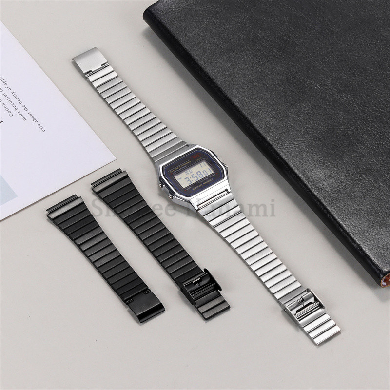 18 มม.20 มม.นาฬิกาโลหะคลาสสิกสําหรับ Casio F91W F84 รูปที่ 4