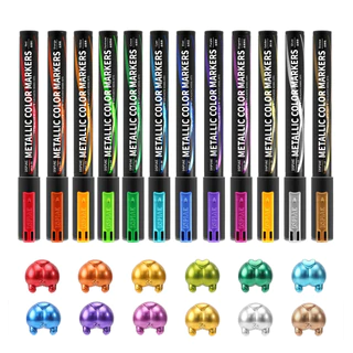 Dspiae MKA Gundam Markers Super Metallic สี Dual เคล็ดลับปากกาสําหรับ Gundam Gunpla Mech ชุดภาพวาดสี Touch-up Hobby DIY เครื่องมือ