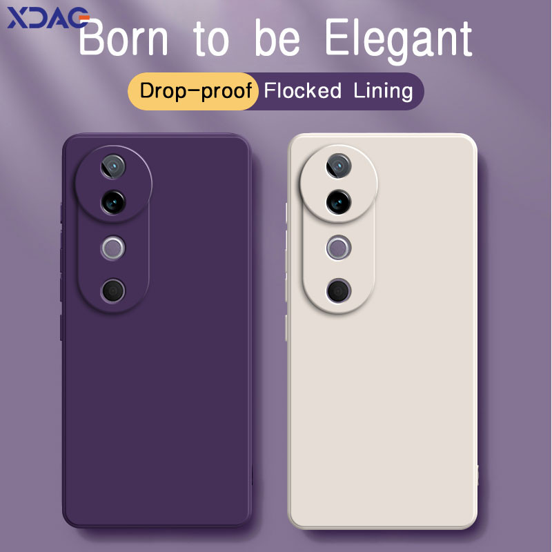 สําหรับ VIVO S19 V40 Pro V40Pro S19Pro 5G 6.78 "V2348 คลาสสิกเลนส์ Protector Square ซิลิโคนเหลวแฟชั่นนุ่มปกหลัง