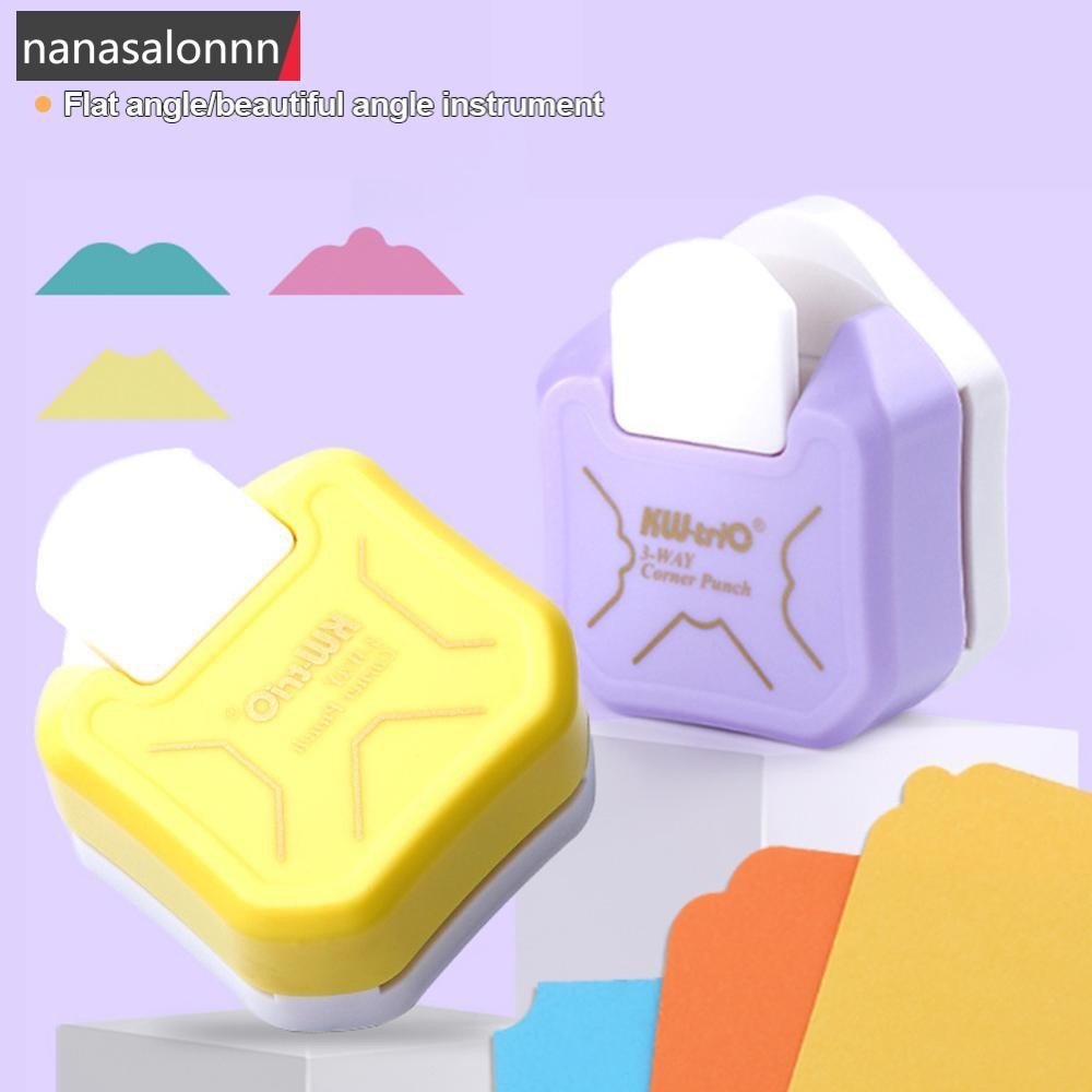 Nanasn| 3-in-1 มุมรอบกระดาษการ์ดมุม Punches Scrapbooking DIY Mini เครื่องตัดมุม R4/R7/R10 มม.วงกลม T