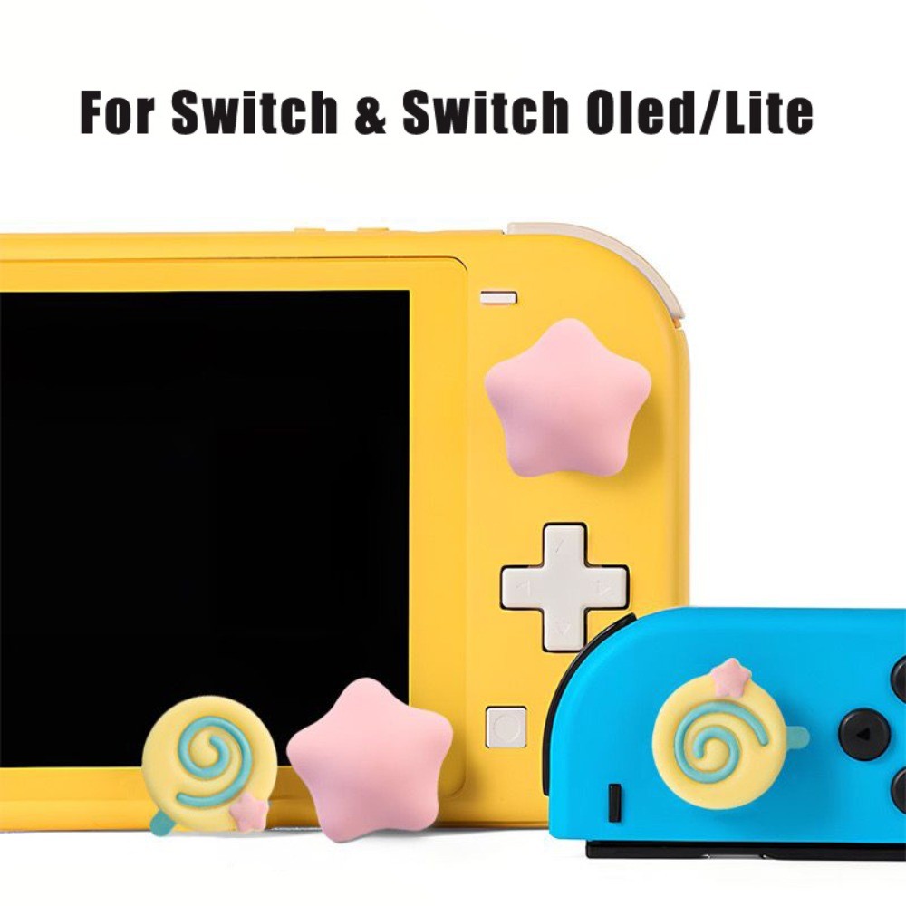 Kirby Super Star Thumb Stick Grip Cap สําหรับ Nintendo Switch & Switch Oled / Lite JoyCon Controller Skin Case