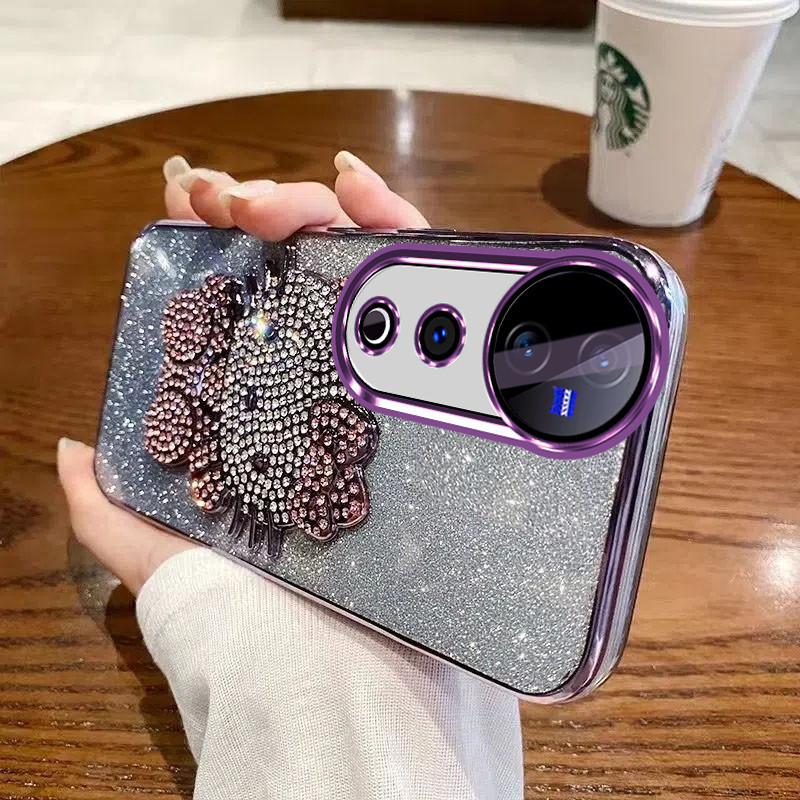 เคส Vivo V40 5G V40Pro 5G V30 Pro V30E 5G V29 5G V29E V27 V27E หรูหรา ชุบแฟลช เคสโทรศัพท์สําหรับ พร้