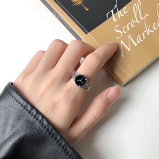 แหวนลายนาฬิกาแฟชั่นสไตล์เกาหลีสําหรับผู้หญิง