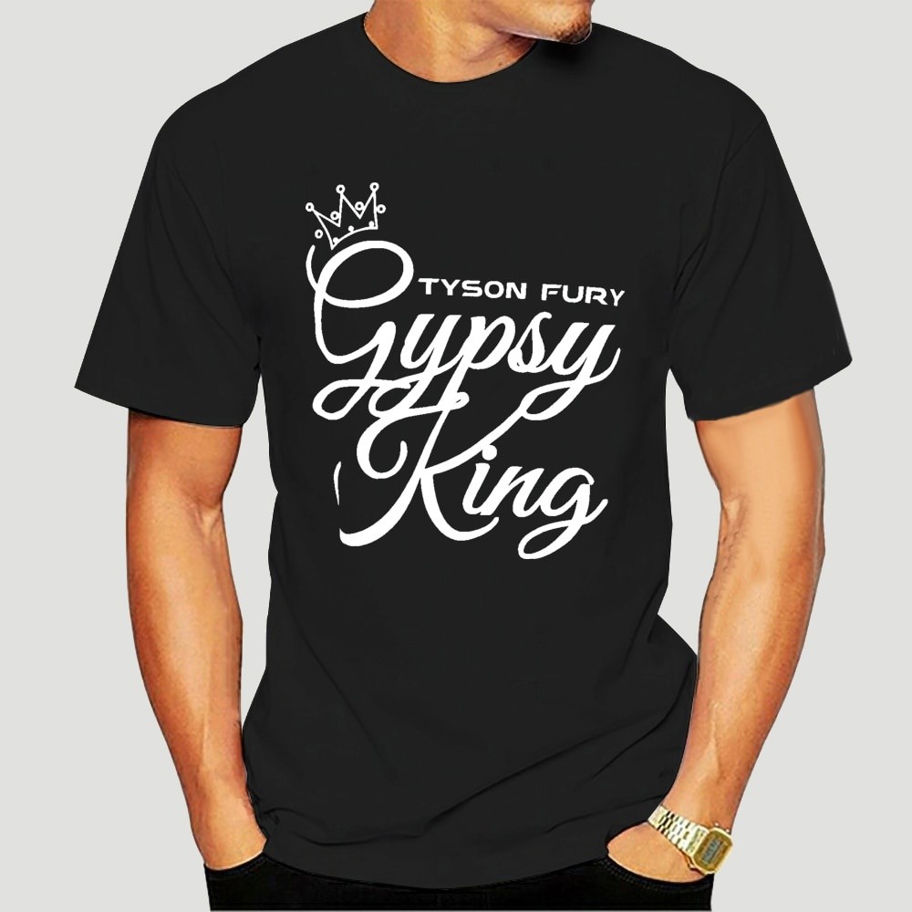 เสื้อยืดผู้ GYPSY KING TYSON FURY BOXING GGG JOSHUA CANELO KHAN PACQUIAO GYM T SHIRT CUSTOM Harajuku