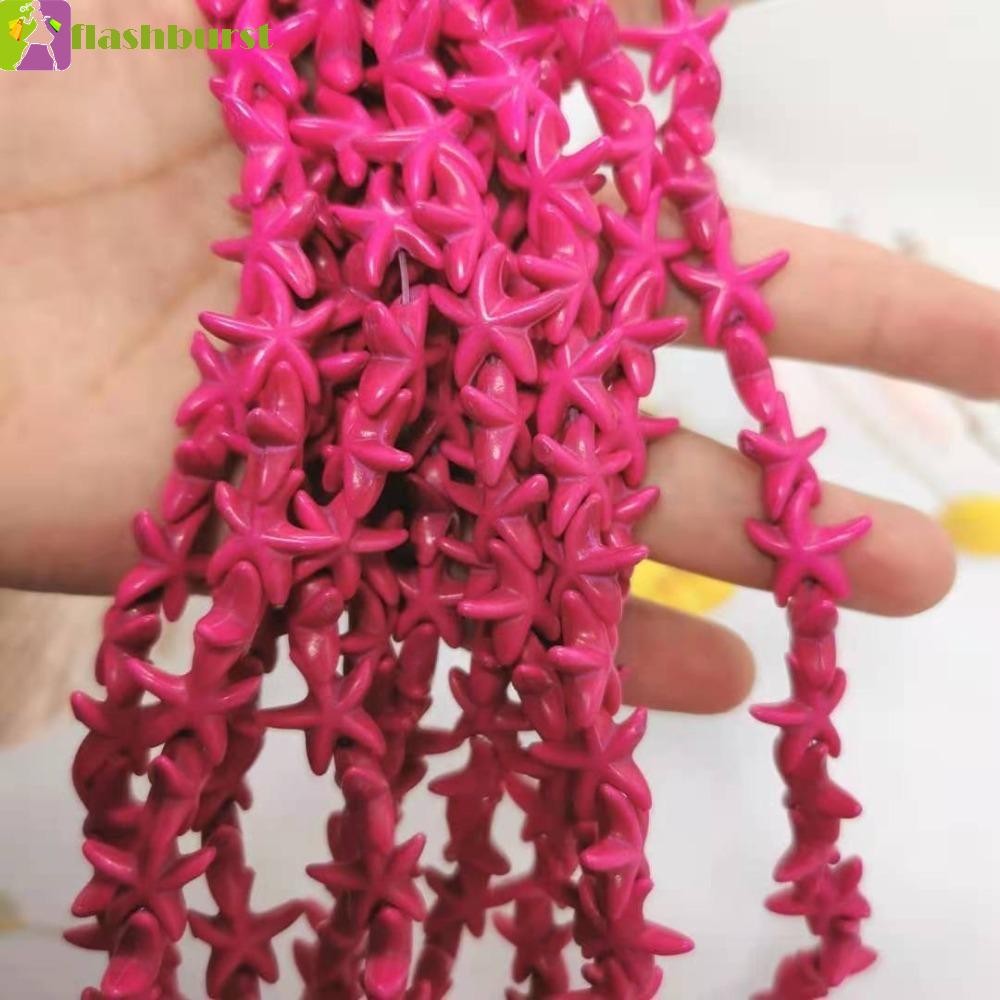 Flashburst ปลาดาว Turquoise ลูกปัด,หินผง Handmade Craft Sea หลวม Spacer ลูกปัดหิน,วันหยุดกันน้ําเครื่องประดับ 3D DIY ข้อเท้าอุปกรณ์เสริมผู้หญิง