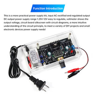 Pcbfun LM317 แหล่งจ่ายไฟแบบปรับได้ DIY ชุด DC Regulated Power Supply โมดูลส่วนประกอบเชื่อมการผลิตอิเล็กทรอนิกส์จํานวนมาก