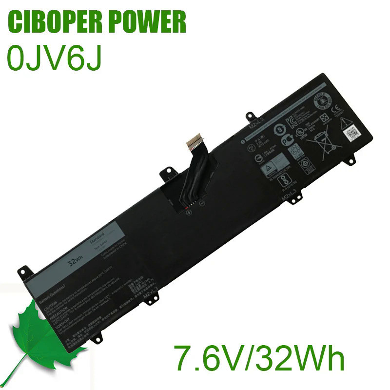 CP Genuine Laptop Battery 0JV6J 7.6V/32Wh For Inspiron 11 3000 3162 3164 3168 P24T Series PGYK5 OJV6