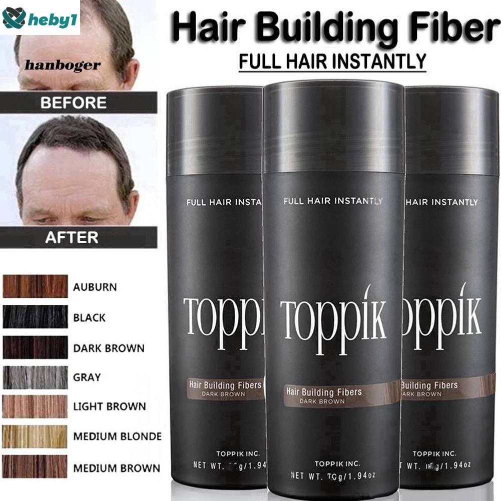 【ลดราคา】 Toppik Natural Hair Boosting Fiber Powder 27.5g ผงไฟเบอร์เพิ่มการสร้างเส้นผมใหม่ ปิดผมบาง สีผมธรรมชาติ หลายสี heby1